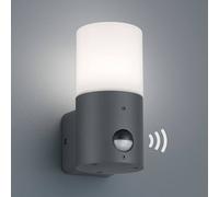Trio Leuchten Hoosic - Lampada da parete per esterni, in alluminio, colore: antracite/bianco