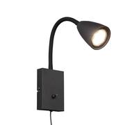 Trio Lighting Applique Wanda con spina, nero opaco Trio Lighting