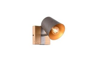 TRIO LIGHTING CAMPANA FARETTO ORIENTABILE BASE LEGNO E NICHEL ANTICO 801900167