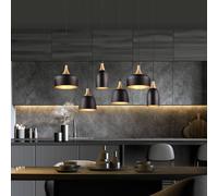 Trio Lighting Chiraz lampada a sospensione 6 luci nero/oro Trio Lighting