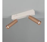 Trio Lighting Faretto da soffitto a LED Ambala, lunghezza 26 cm, grigio/marrone, a 2 luci. Trio Lighting