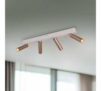 Trio Lighting Faretto da soffitto a LED Ambala, lunghezza 65 cm, grigio/marrone, a 4 luci. Trio Lighting