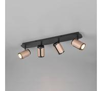 Trio Lighting Faretto da soffitto Gillan, caffè, a 4 luci, metallo, GU10 Trio Lighting