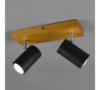 Trio Lighting Faretto da soffitto Marley, nero opaco, a 2 luci Trio Lighting