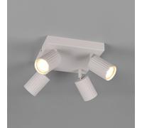 Trio Lighting Faretto da soffitto Soka, grigio chiaro, lunghezza 20 cm, metallo, a 4 luci. Trio Lighting
