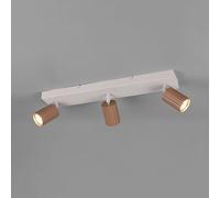 Trio Lighting Faretto da soffitto Soka, marrone/grigio, lunghezza 50 cm, metallo, a 3 luci. Trio Lighting
