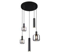 Trio-Leuchten Lampada a sospensione Mataro 364130532 E27/E14/GU10 nero opaco