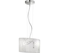 TRIO LIGHTING ITALIA SPIRELLI SOSPENSIONE RETTANGOLARE DOPPIO VETRO DECORO CERCH