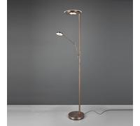 Trio Lighting Lampada a LED da pavimento Barrie con luce di lettura in ottone anticato Trio Lighting
