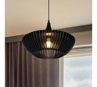 Trio-Leuchten Sospensione Colino 315900132 legno e metallo nero Ø40 cm 1 luce E27