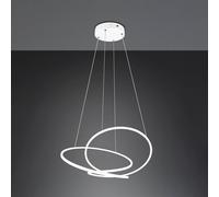 Trio Lighting Lampada a sospensione Darvin LED, lunghezza 84 cm, bianco opaco, metallo, Trio Lighting
