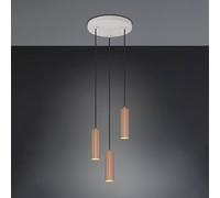 Trio Lighting Lampada a sospensione Soka, marrone/grigio, Ø 28 cm, metallo, a 3 luci. Trio Lighting