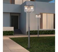 Trio Lighting Lampada da esterno Sambesi, H 240 cm, antracite, sensore crepuscolare Trio Lighting