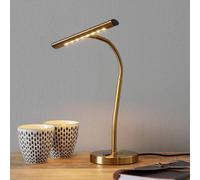Trio Lighting Lampada da tavolo LED curvabile Curtis, ottone antico Trio Lighting