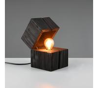 TREASURE LAMPADA DA TAVOLO ATTACCO E14 LAMPADINA INCLUSA LEGNO NERO H. 16CM