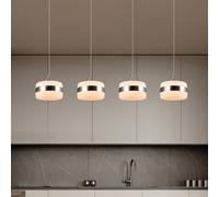 Trio Lighting Lampada LED a sospensione a Dios, color nichel, lunghezza 85 cm, CCT, a 4 luci. Trio Lighting
