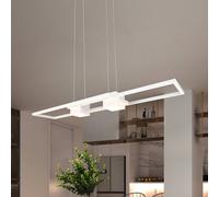 Trio Lighting Lampada LED a sospensione Albany, bianca, 100 x 28 cm, alluminio, CCT Trio Lighting