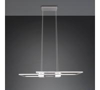 Trio Lighting Lampada LED a sospensione Albany, nichel, 100 x 28 cm, alluminio, CCT Trio Lighting