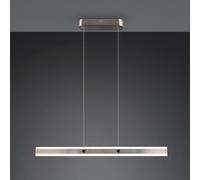 Trio Lighting Lampada LED a sospensione Arcola, color nichel, lunghezza 115 cm CCT a 2 luci. Trio Lighting