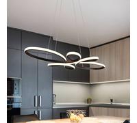 Trio Lighting Lampada LED a sospensione Fly, nero opaco, 3.000 K, 83 cm x 45 cm Trio Lighting