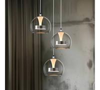Trio Lighting Lampada LED a sospensione Flynt, Ø 42 cm cromata, metallo CCT a 3 luci. Trio Lighting