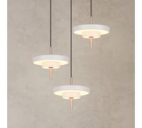 Trio Lighting Lampada LED a sospensione Keaton, grigio chiaro, Ø 45 cm, metallo, CCT a 3 luci. Trio Lighting