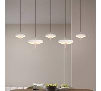Trio Lighting Lampada LED a sospensione Keaton, grigio chiaro, lunghezza 140 cm, CCT, a 5 Trio Lighting