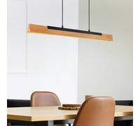 Sospensione KERALA LED legno naturale e metallo nero 341610132