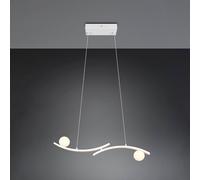 Trio Lighting Lampada LED a sospensione Napoli, bianco opaco, lunghezza 82 cm, metallo, CCT Trio Lighting