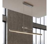 Sospensione TRAJAN LED acciaio satinato allungabile estensibile intensità luce calda e fredda 375310507