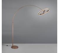 Trio Lighting Lampada LED da pavimento Amador, marrone caffè, altezza 205 cm Metallo Trio Lighting