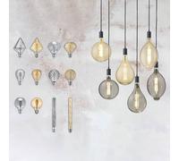 Trio Lighting Lampadina LED a bulbo E27 4W 2.700 K strutturata Trio Lighting