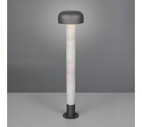 Trio Lighting Lampione Fraser, grigio/effetto cemento, alluminio, IP54, altezza 84,5 cm Trio Lighting