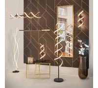 Lampada da terra SEQUENCE LED spirale metallo ottone e nero 441810208