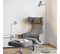 Trio Lighting Piantana Marley, nichel, altezza 151 cm, metallo Trio Lighting