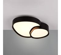 Trio Lighting Plafoniera a LED Rise, nera, 43 x 36 cm, CCT, dimmerabile Trio Lighting