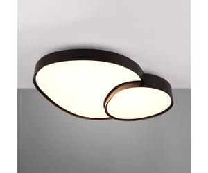 Trio Lighting Plafoniera a LED Rise, nera, 77 x 63 cm, CCT, dimmerabile Trio Lighting