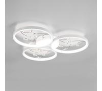 Plafoniera GROOVY LED 3 cerchi con funzione di regolazione intensità gemme trasparenti bianca 642110331