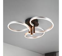 Trio Lighting Plafoniera LED Caruso, alluminio/nero, Ø 66 cm, metallo CCT dimmerabile Trio Lighting
