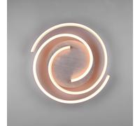 CAYA PLAFONIERA LED 58W 6800lm, 2300+3000+4000K SPIRALE METALLO ALLUMINIO E NERO DIMMERABILE CON INTERRUTTORE D. 50CM