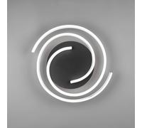 Plafoniera CAYA LED spirale metallo ottone e nero 641910208