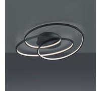 Plafoniera LED Gale, 60 cm, nero satinato Trio Lighting