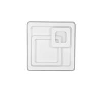 Plafoniera MITA LED quadrati 3D con regolazione intensità L.52cm bianca 629219331