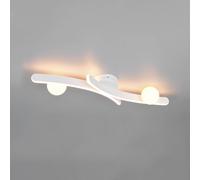 Trio Lighting Plafoniera LED Napoli, bianco opaco, lunghezza 70 cm, metallo CCT Trio Lighting