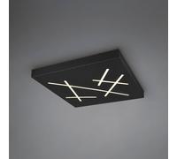 Trio Lighting Plafoniera LED Snip, nero opaco, lunghezza 50 cm, metallo, CCT Trio Lighting