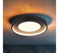 Trio Lighting Plafoniera LED Solea, nero opaco, Ø 40 cm, plastica Trio Lighting