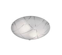 TRIO LEUCHTEN - PLAFONIERA SANDRINA 2xE27 VETRO GRANIGLIA CON RIGHE TRASPATEN...