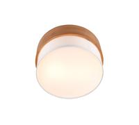 Plafoniera SEASONS legno naturale e paralume D.30cm bianco 611500201