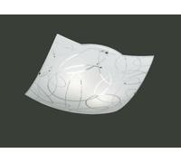 Plafoniera SPIRELLI quadrata vetro decoro cerchi 604400201