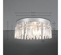 Trio Lighting Plafoniera Tommaso, bianca, Ø 35 cm, plastica, IP44 Trio Lighting